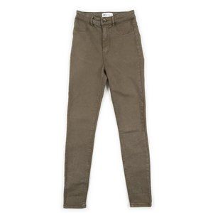 ZARA olive green high rise stretch jegging size 2